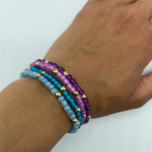 Handmade Trendy Glass Seed Bead Bracelets - Picture 6 of 7